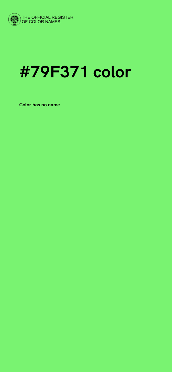 #79F371 color image