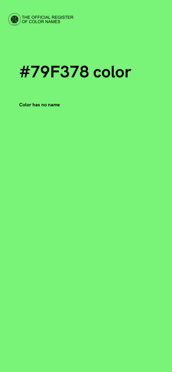 #79F378 color image