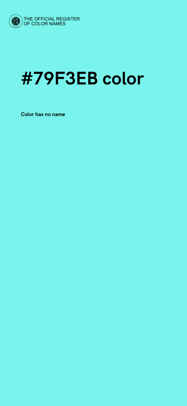 #79F3EB color image