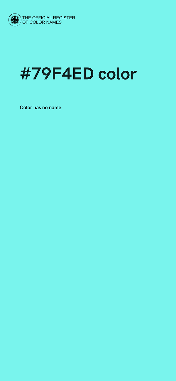 #79F4ED color image