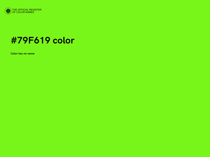 #79F619 color image