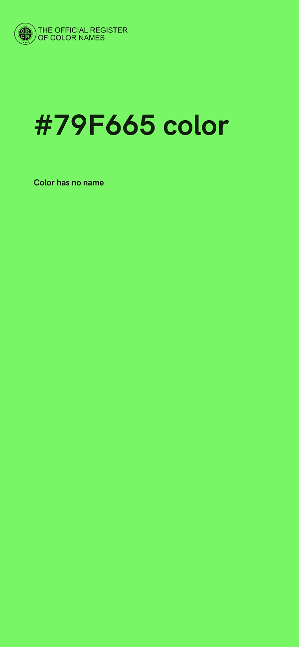 #79F665 color image