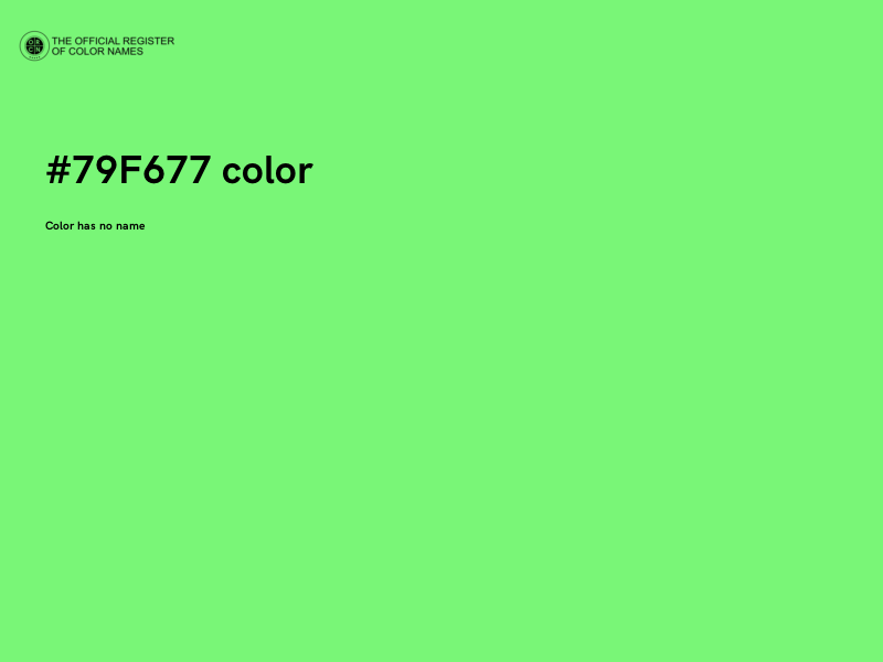 #79F677 color image