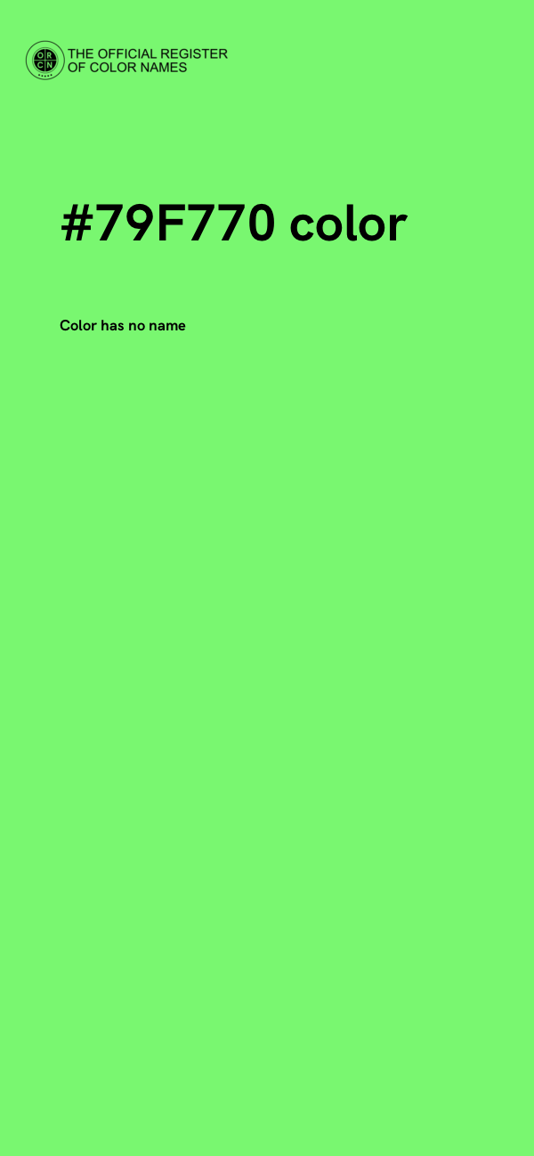#79F770 color image