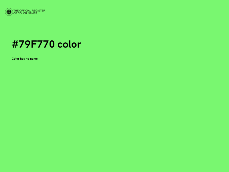 #79F770 color image