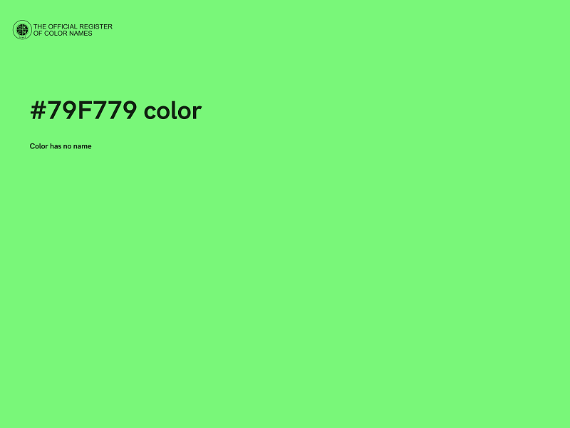 #79F779 color image