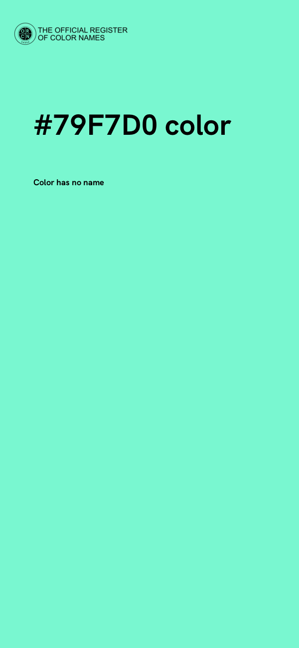#79F7D0 color image