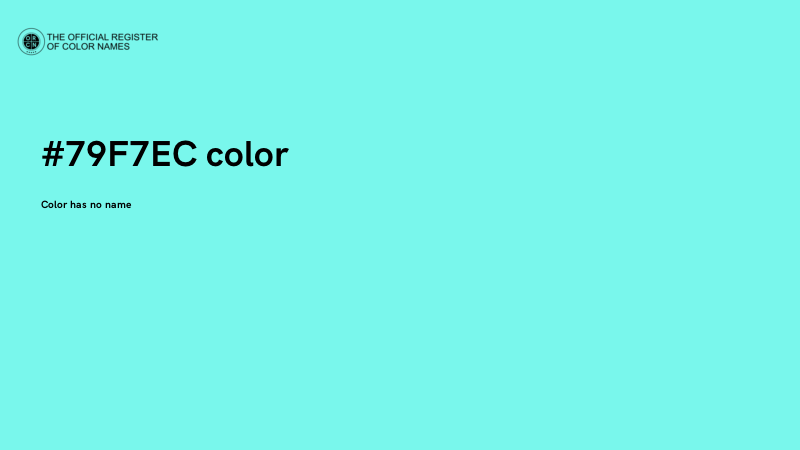 #79F7EC color image