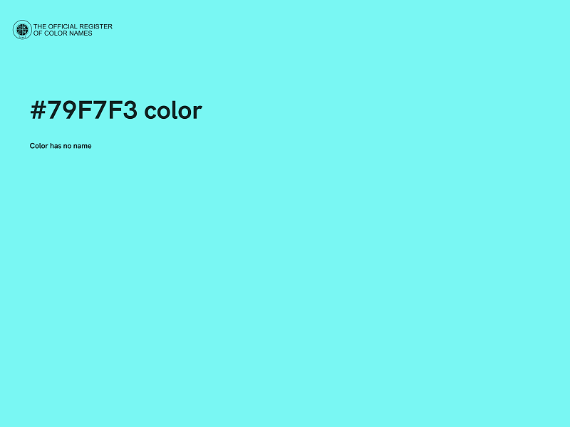 #79F7F3 color image