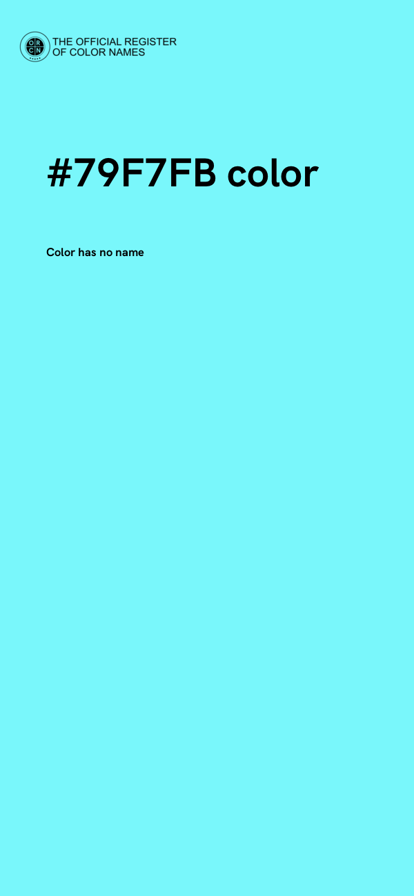 #79F7FB color image
