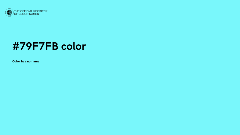 #79F7FB color image