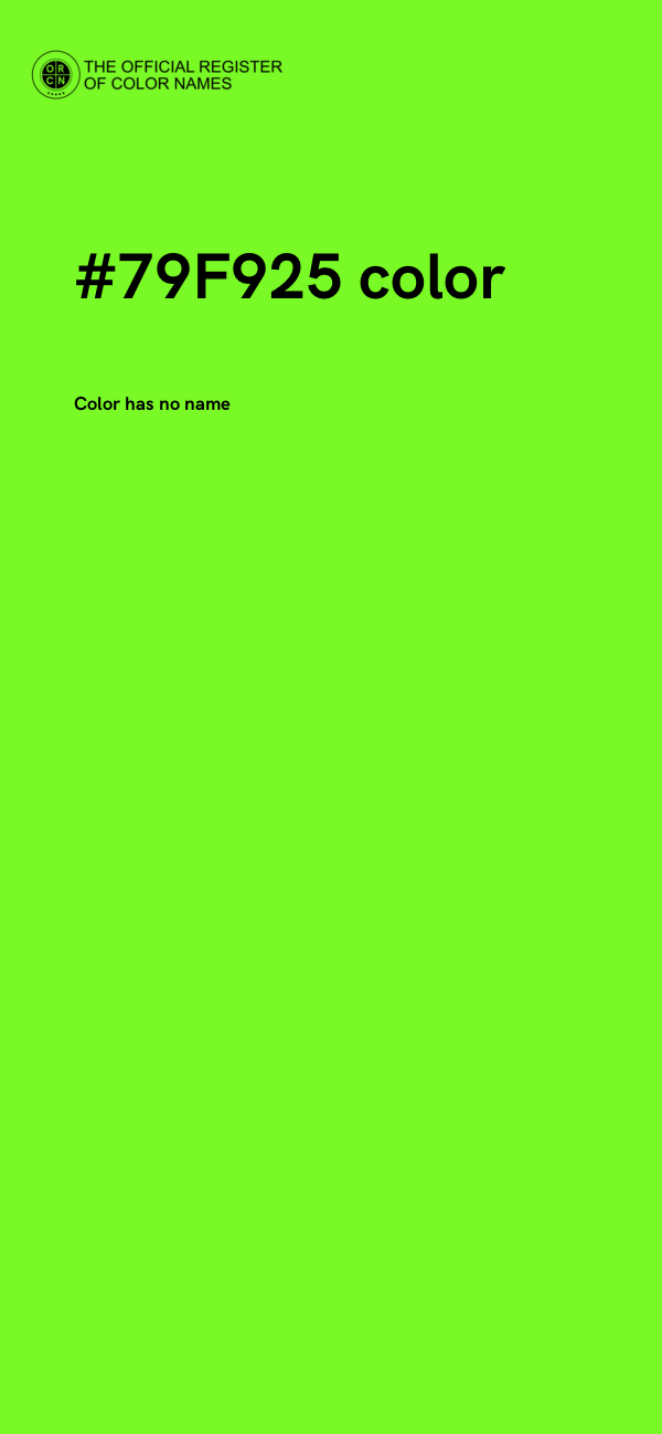 #79F925 color image