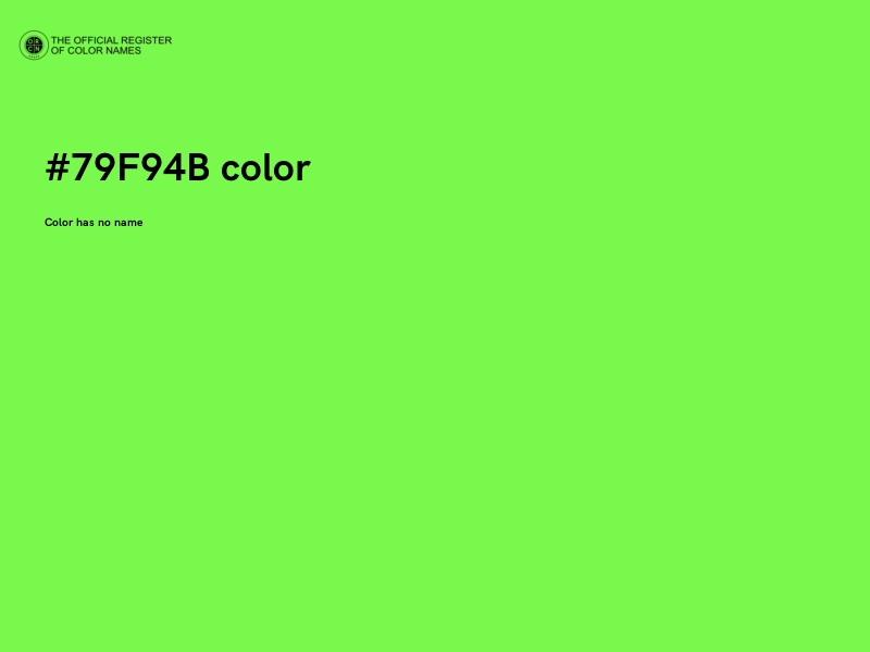 #79F94B color image