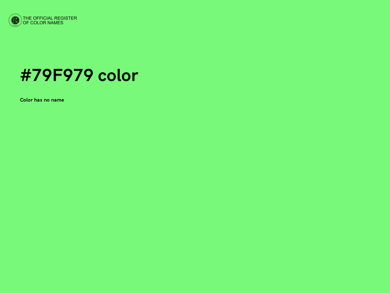 #79F979 color image