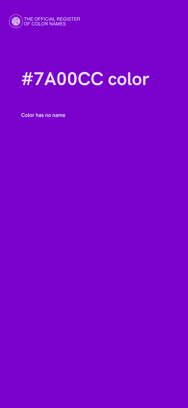 #7A00CC color image
