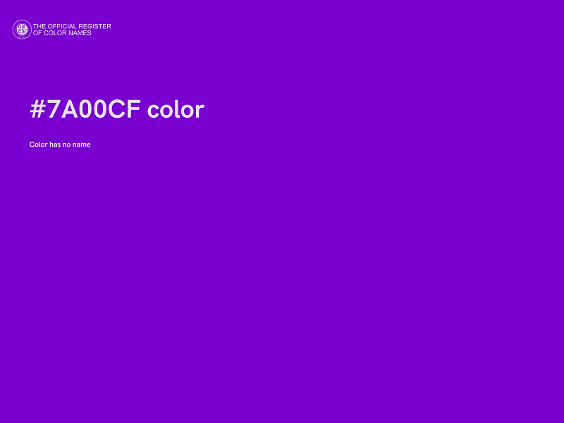 #7A00CF color image