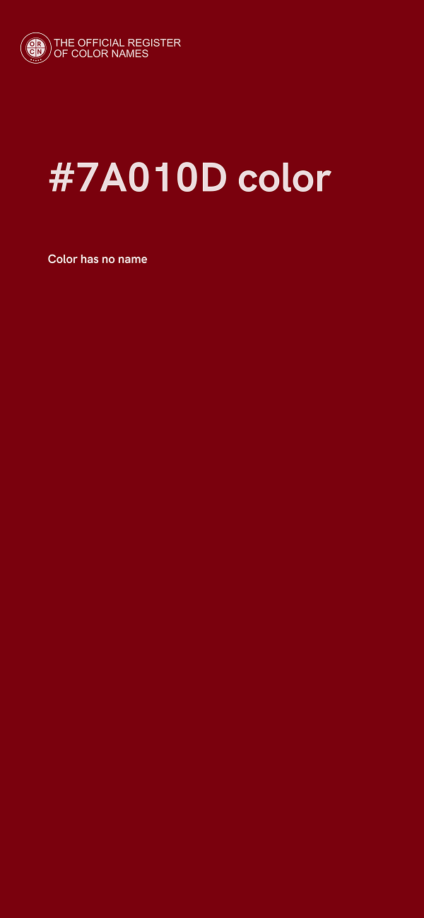 #7A010D color image