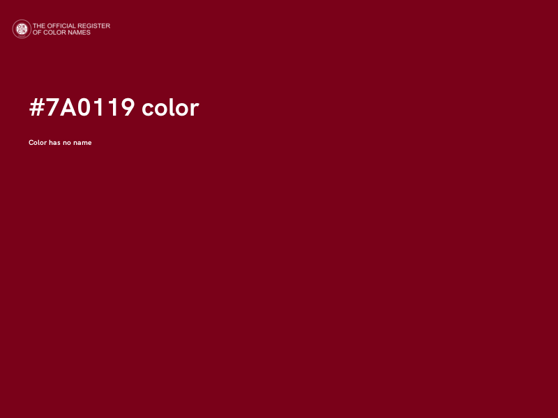 #7A0119 color image