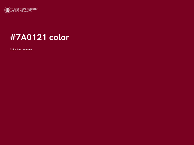 #7A0121 color image