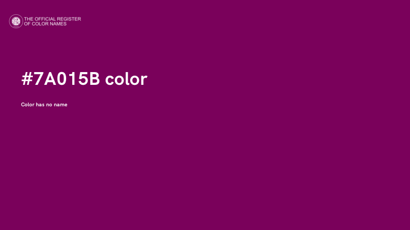 #7A015B color image