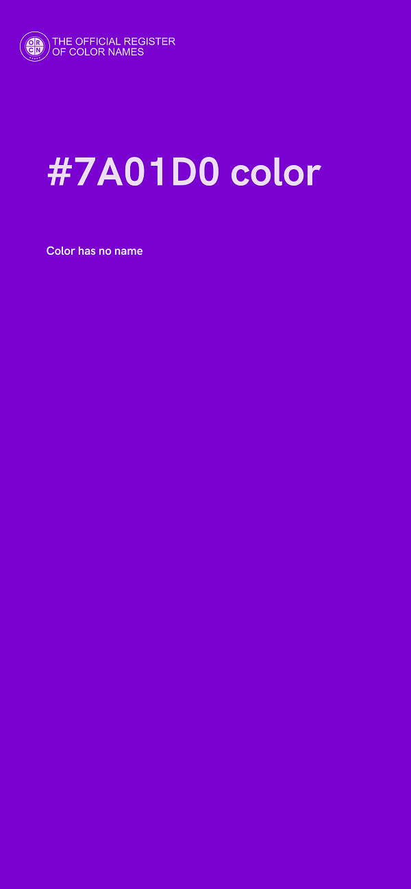 #7A01D0 color image