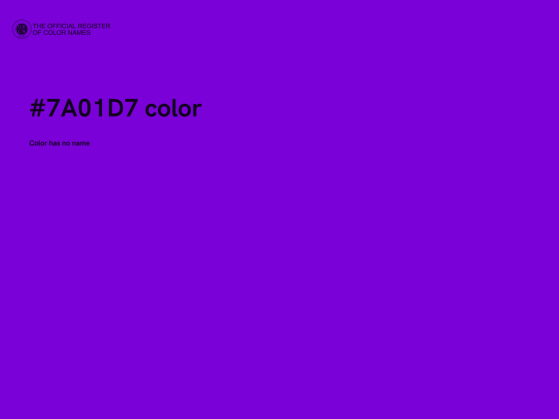 #7A01D7 color image