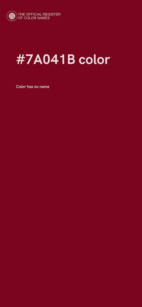 #7A041B color image
