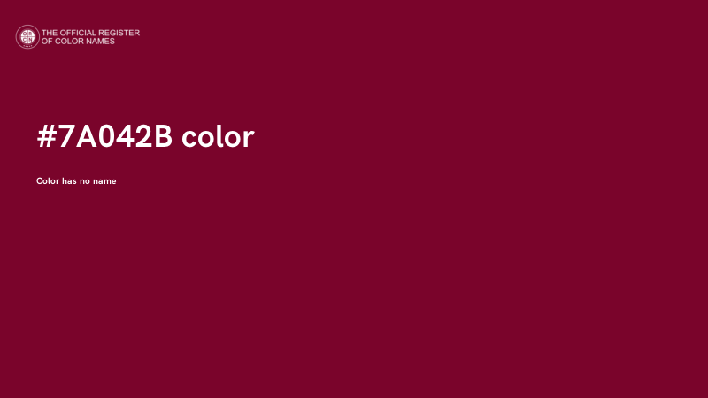 #7A042B color image