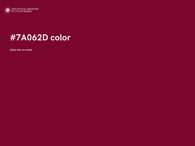 #7A062D color image