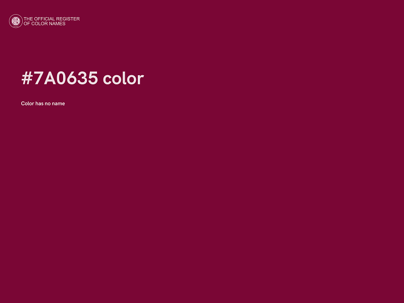 #7A0635 color image