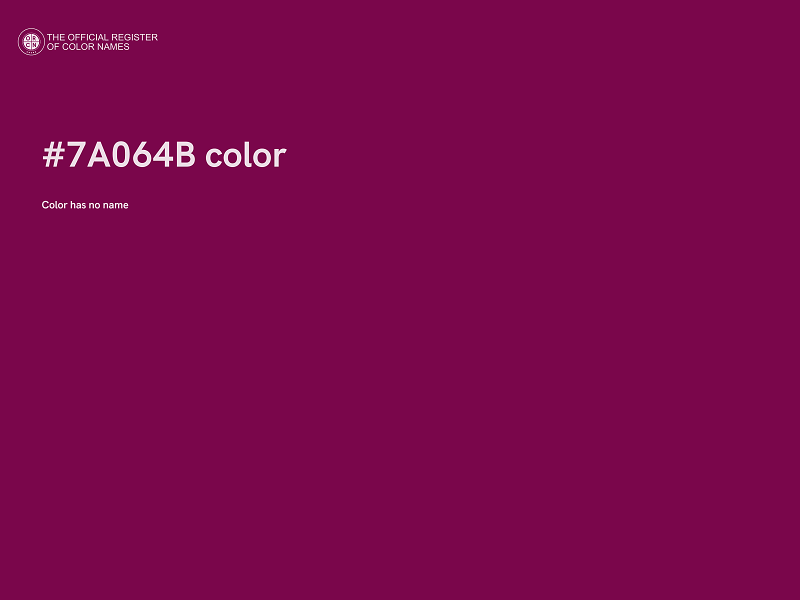#7A064B color image