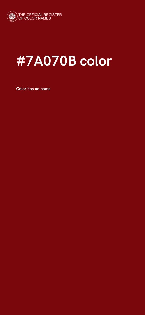#7A070B color image