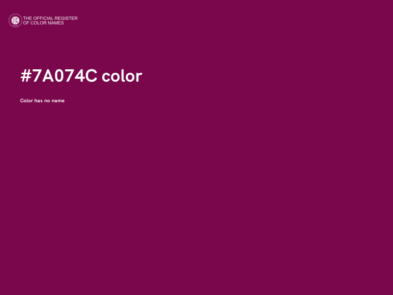 #7A074C color image