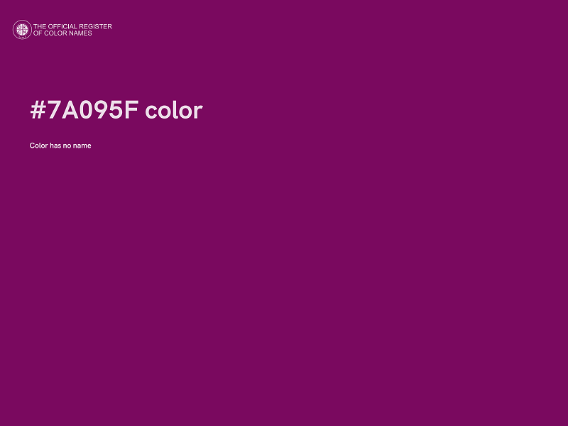 #7A095F color image