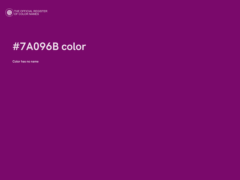 #7A096B color image