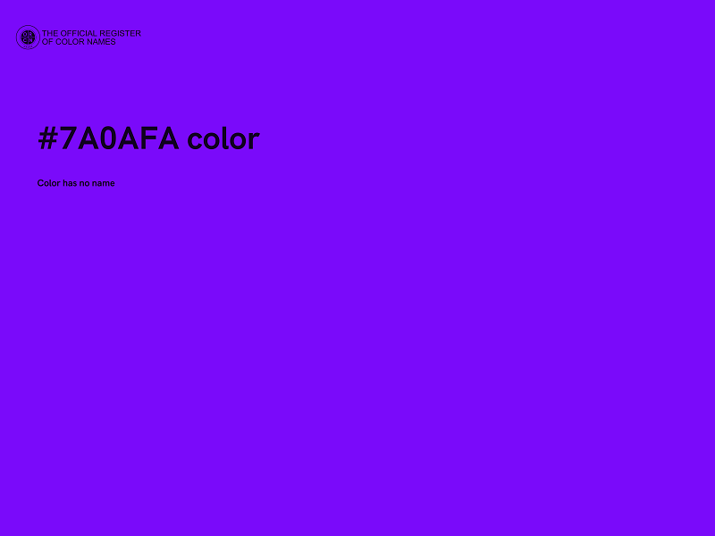 #7A0AFA color image