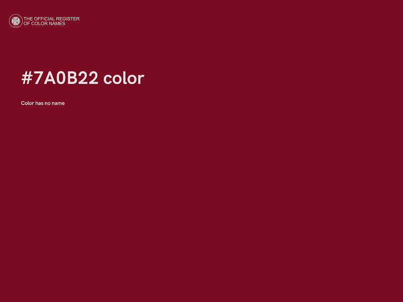 #7A0B22 color image