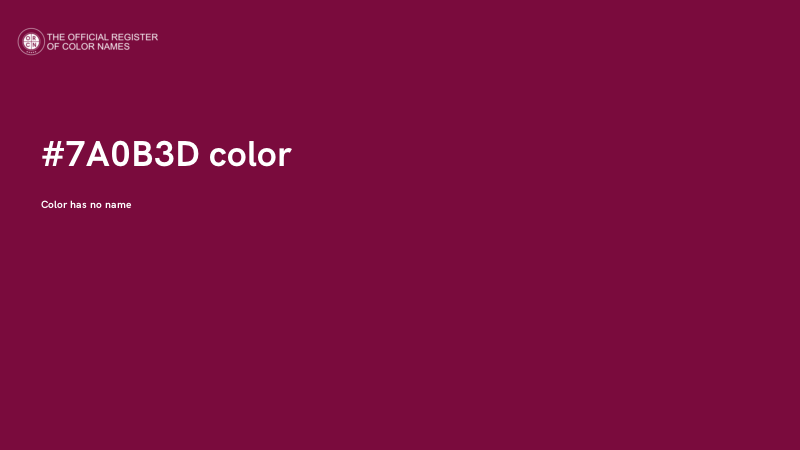 #7A0B3D color image