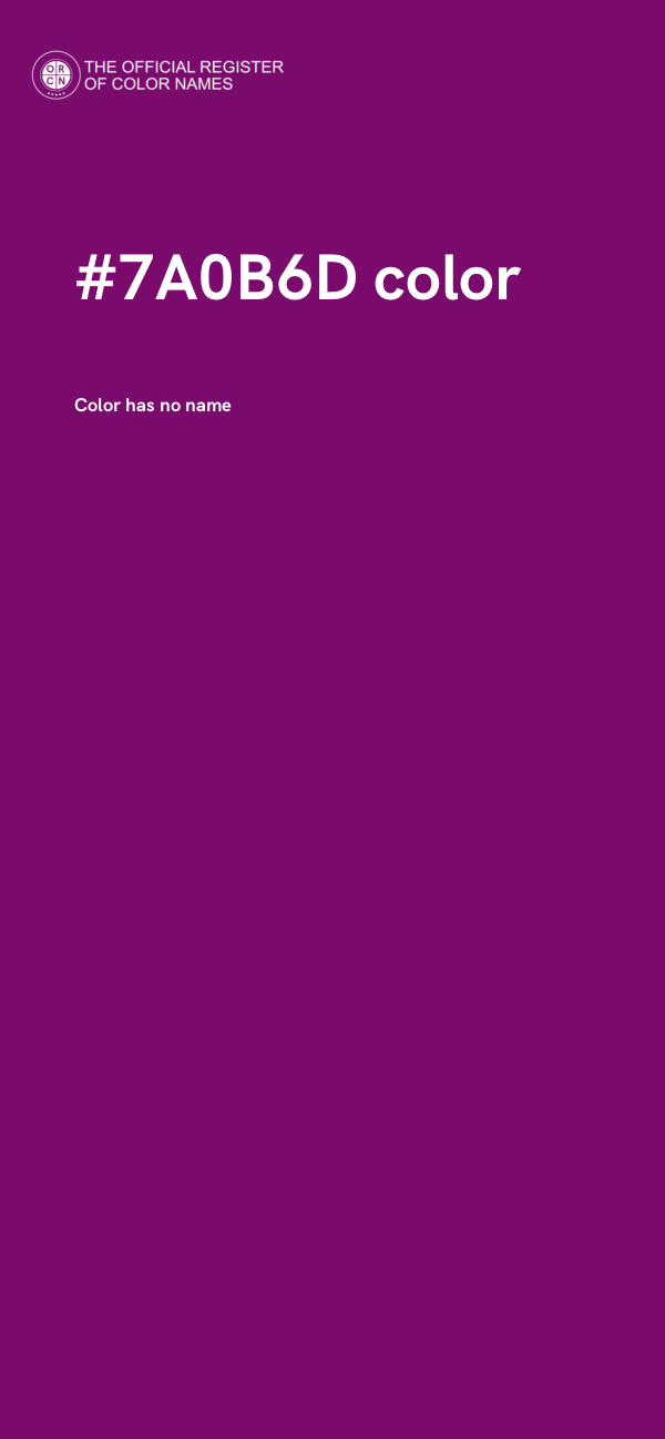 #7A0B6D color image