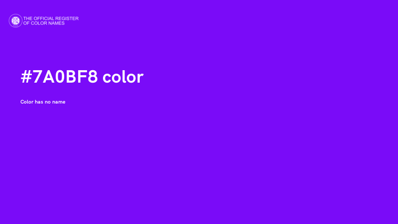 #7A0BF8 color image