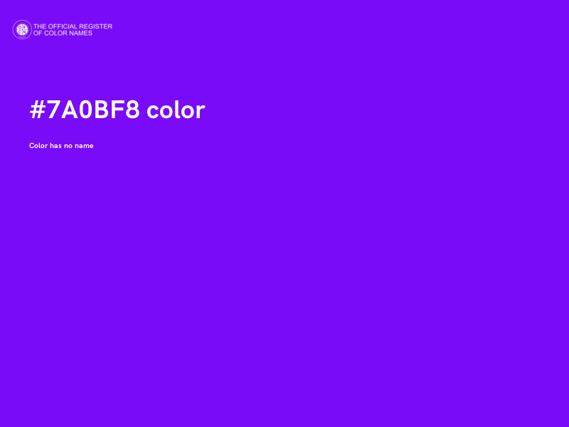 #7A0BF8 color image