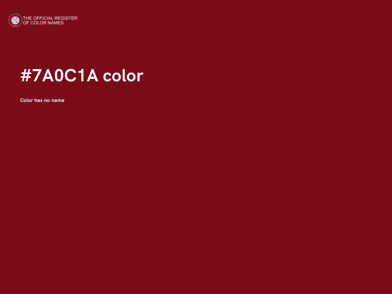 #7A0C1A color image