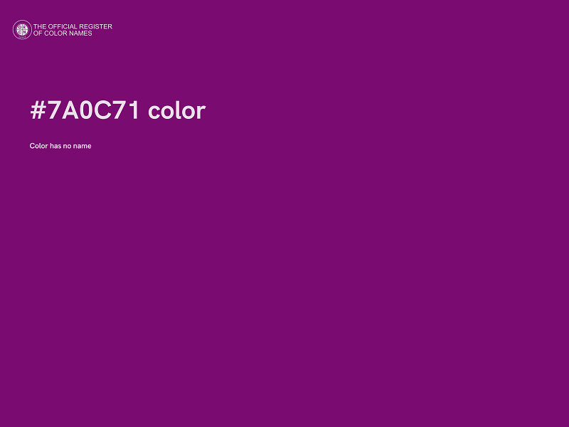 #7A0C71 color image