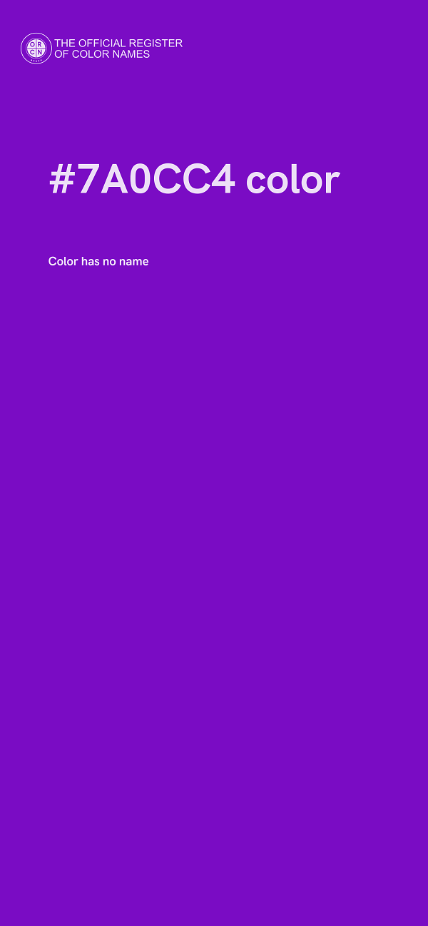 #7A0CC4 color image