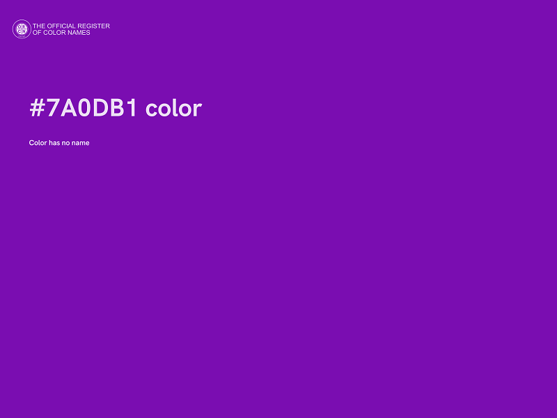 #7A0DB1 color image