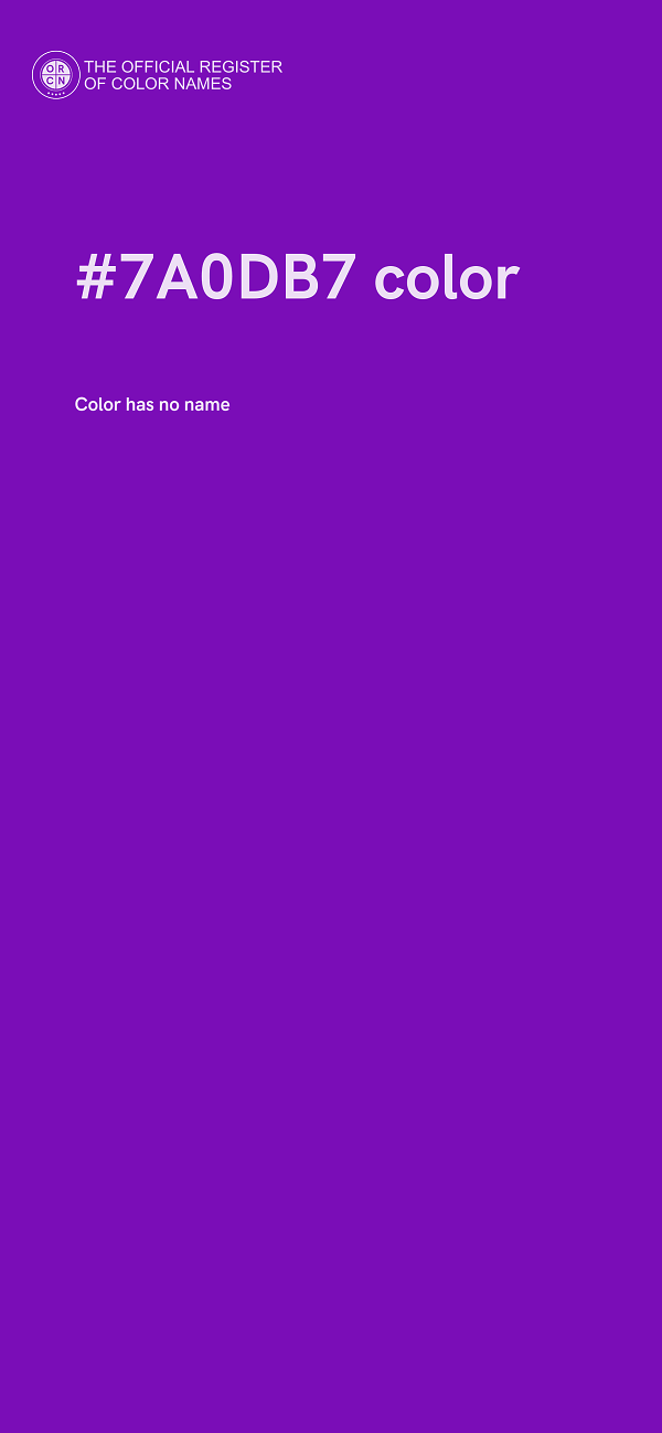 #7A0DB7 color image