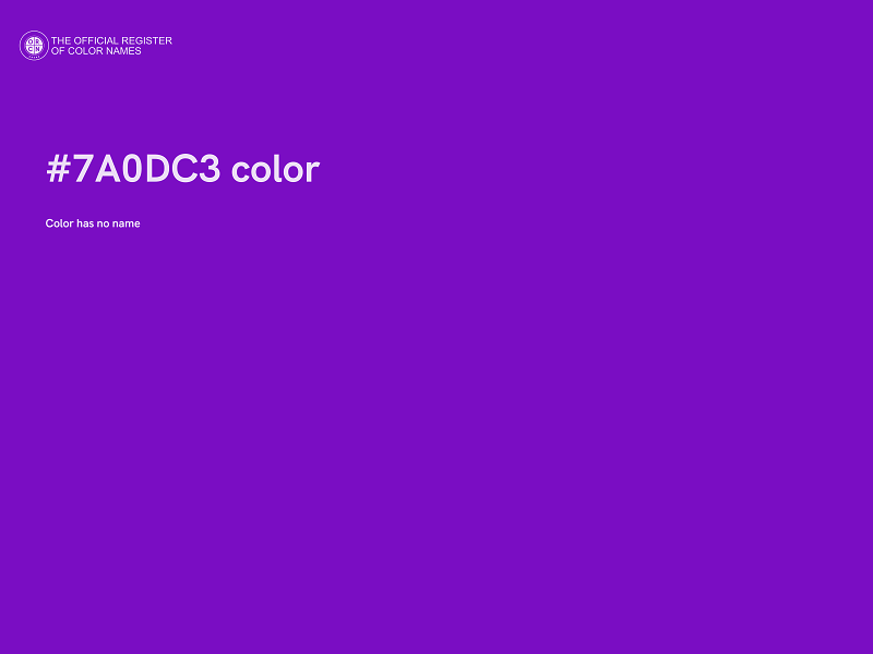 #7A0DC3 color image