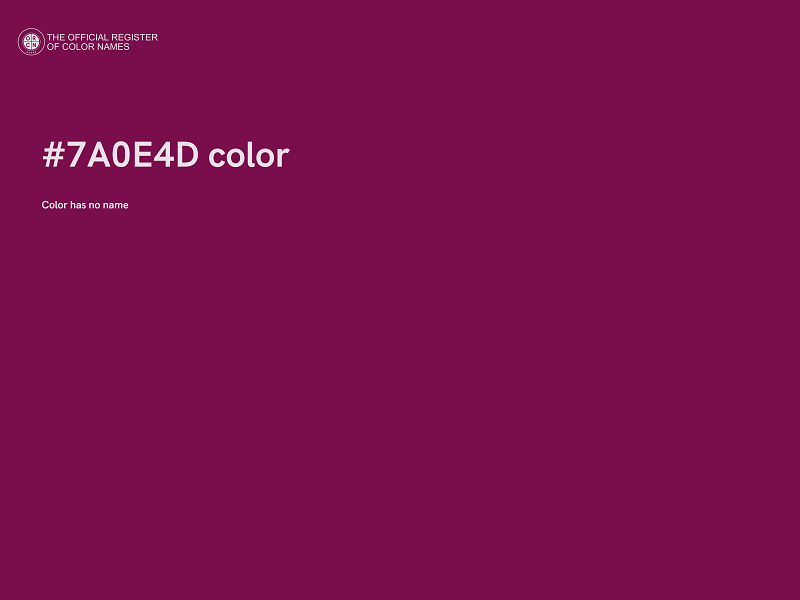 #7A0E4D color image