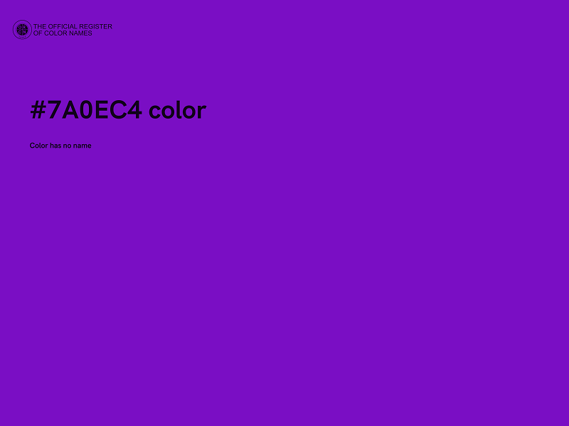 #7A0EC4 color image