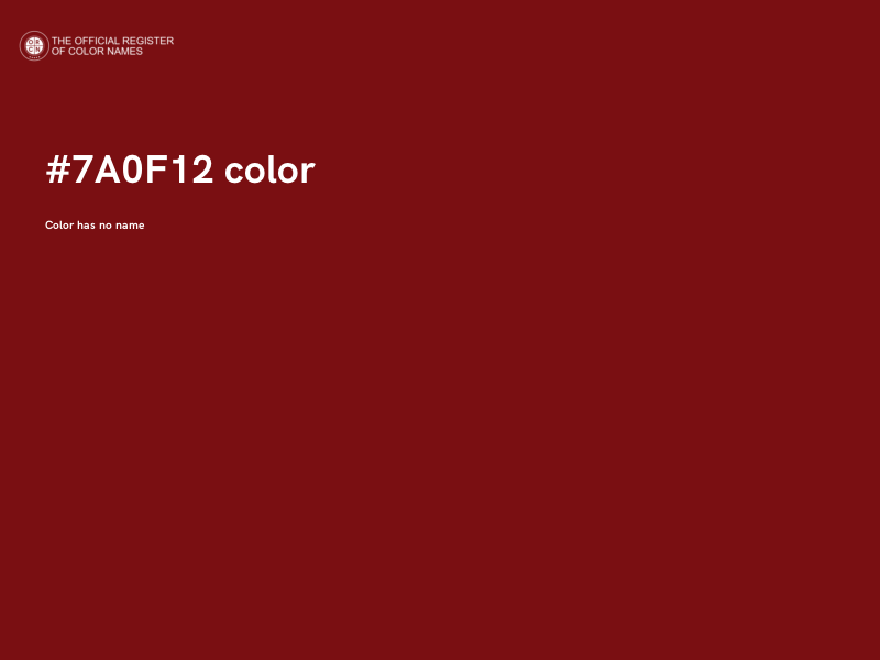 #7A0F12 color image